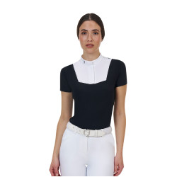 Polo de concurso mujer Equestro Ridertechnology manga corta