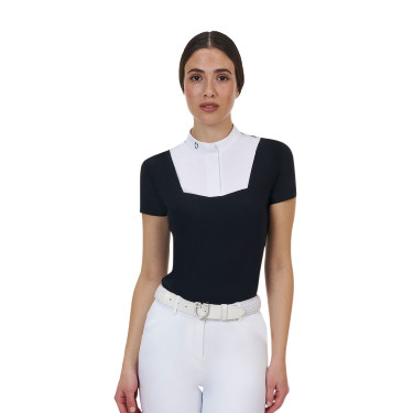 Polo de concurso mujer Equestro Ridertechnology manga corta
