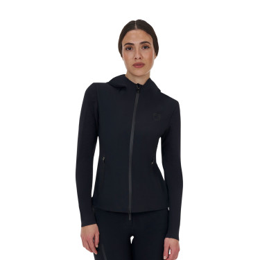 Sudadera técnica mujer Equestro Ridertechnology con capucha