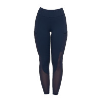 Leggings de mujer full grip con inserciones perforadas Americana marina Azul marino