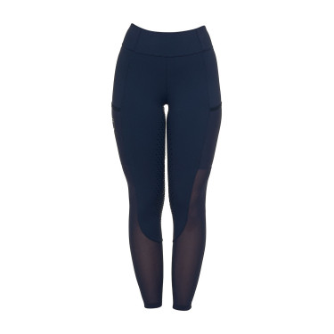 Leggings de mujer full grip con inserciones perforadas Americana marina Azul marino