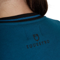 Sudadera de mujer EQ con cuello redondo Marrón / blanco antiguo