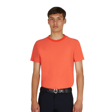 Camiseta de entrenamiento para hombre en tejido técnico con microperforaciones