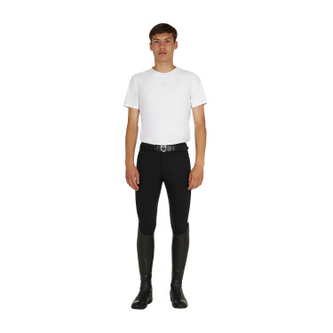 Camiseta de entrenamiento para hombre en tejido técnico con microperforaciones Blanco