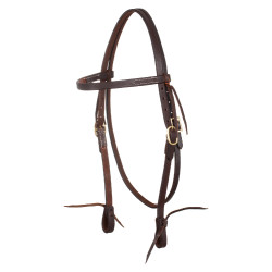 Testera western con frontalera lisa