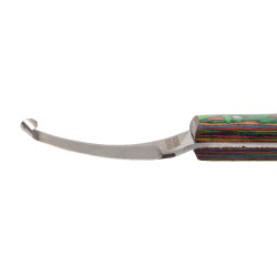 Cuchillo para cascos con hoja curva