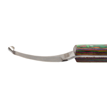 Cuchillo para cascos con hoja curva