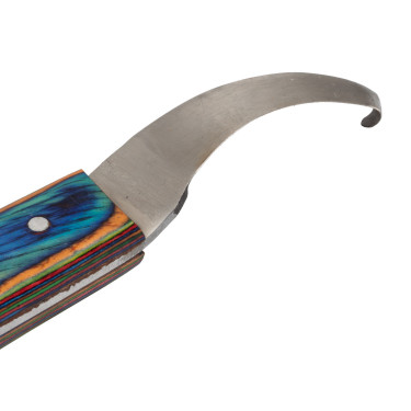Cuchillo para cascos con hoja curva