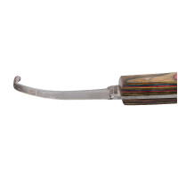 Cuchillo para cascos de doble filo
