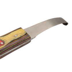 Cuchillo para cascos de doble filo