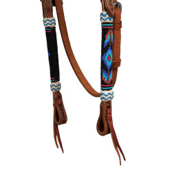 Cabezada western con decoraciones navajas