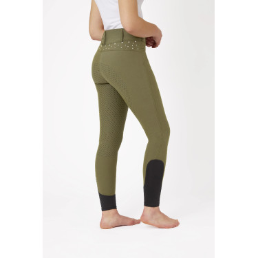 Pantalones de Montar con Cintura Alta y Agarre Completo con Cristales para Mujer Horze