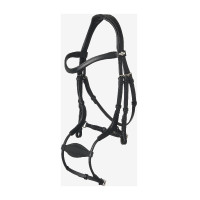 Brida muserola ajustable anatómica Arika negro/plata LeMieux