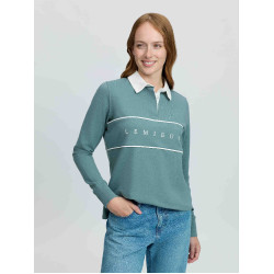 Polo de rugby LeMieux Rochelle para mujer Aloe Azul