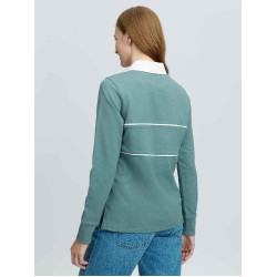 Polo de rugby LeMieux Rochelle para mujer Aloe Azul