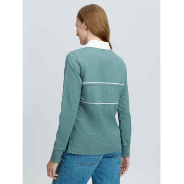 Polo de rugby LeMieux Rochelle para mujer Aloe Azul