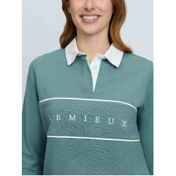 Polo de rugby LeMieux Rochelle para mujer Aloe Azul