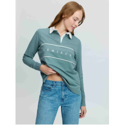 Polo de rugby LeMieux Rochelle para mujer Aloe Azul
