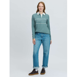 Polo de rugby LeMieux Rochelle para mujer Aloe Azul