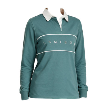 Polo de rugby LeMieux Rochelle para mujer Aloe Azul