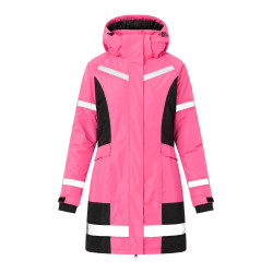 Amaya abrigo de equitación impermeable de alta visibilidad para mujer Horze Amaya abrigo de equitación impermeable de alta visibilidad para mujer Horze