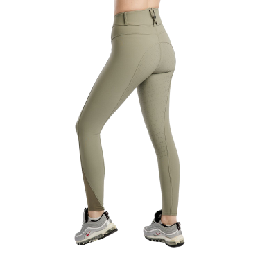 Pantalones de montar MoGaia Gun Metal Caviar con bolsillos para móvil Blanco F/G Montar