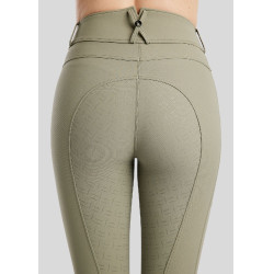 Pantalones de montar MoGaia Gun Metal Caviar con bolsillos para móvil Blanco F/G Montar