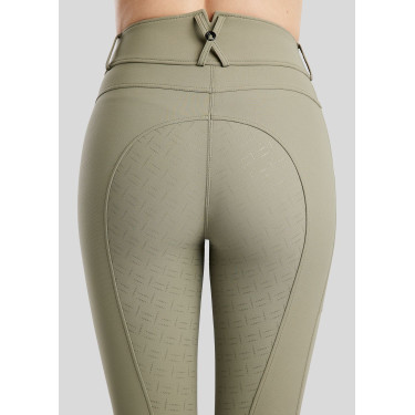 Pantalones de montar MoGaia Gun Metal Caviar con bolsillos para móvil Blanco F/G Montar