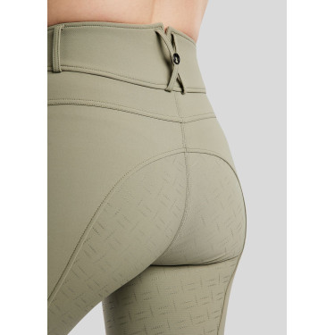 Pantalones de montar MoGaia Gun Metal Caviar con bolsillos para móvil Blanco F/G Montar