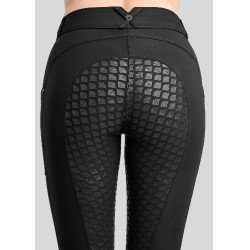 Pantalones de Montar MOVeronica Golden Quartz Crystaltape con bolsillos para móvil color marrón nougat F/G Montar Negro