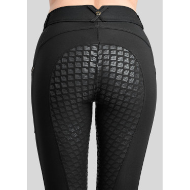 Pantalones de Montar MOVeronica Golden Quartz Crystaltape con bolsillos para móvil color marrón nougat F/G Montar Negro