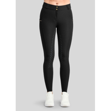 Pantalones de Montar MOVeronica Golden Quartz Crystaltape con bolsillos para móvil color marrón nougat F/G Montar Negro