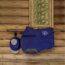 Mantilla LeMieux ProSport Suede GP Square Azul tinta