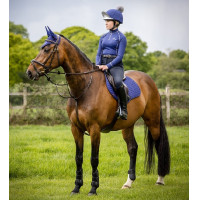 Mantilla LeMieux ProSport Suede GP Square Arándano Gris