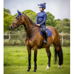 Mantilla LeMieux ProSport Suede GP Square Azul tinta