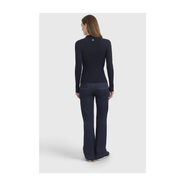 Polo ecuestre mujer manga larga Harcour Celeste | Equi-Clic Polo ecuestre mujer manga larga Harcour Celeste | Equi-Clic