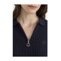 Polo ecuestre mujer manga larga Harcour Celeste | Equi-Clic Polo ecuestre mujer manga larga Harcour Celeste | Equi-Clic