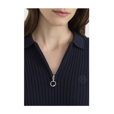 Polo ecuestre mujer manga larga Harcour Celeste | Equi-Clic Polo ecuestre mujer manga larga Harcour Celeste | Equi-Clic