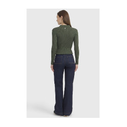 Polo ecuestre mujer manga larga Harcour Celeste | Equi-Clic