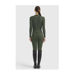 Polo ecuestre mujer manga larga Harcour Celeste | Equi-Clic