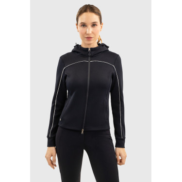 Sudadera de equitación mujer Harcour Bryssea con cremallera