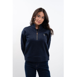 Sudadera con cremallera Harcour x Versailles Louise Marino Azul marino