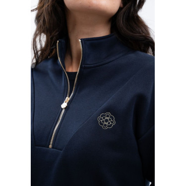 Sudadera con cremallera Harcour x Versailles Louise Marino Azul marino