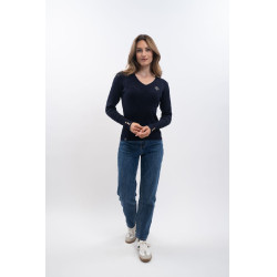 Jersey ecuestre V-neck Harcour x Versailles mujer Jersey ecuestre V-neck Harcour x Versailles mujer