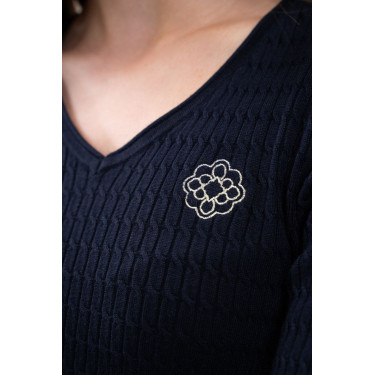 Jersey ecuestre V-neck Harcour x Versailles mujer Jersey ecuestre V-neck Harcour x Versailles mujer