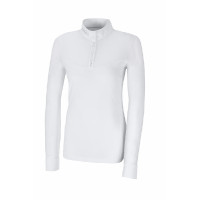Camiseta de competición de malla de manga larga Pikeur mujer Blanco
