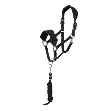 Cabezal y ramal polar Shires Arma Negro