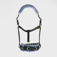 Cavezón de cuerda con forro polar Shires Negro