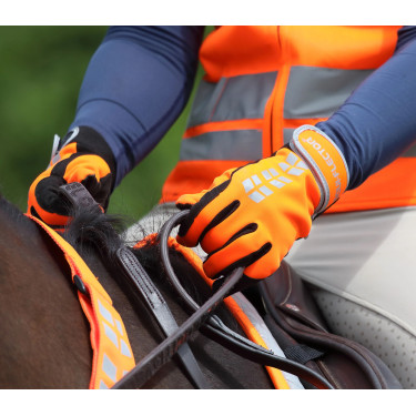 Guantes de equitación alta visibilidad Shires Equi-Flector Guantes de equitación alta visibilidad Shires Equi-Flector