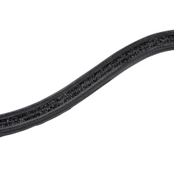 Frontal de strass negro para brida de equitación Shires